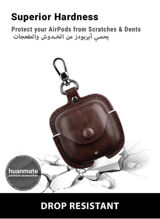 huanmate Stylish Shockproof Protection Case Cover For Huawei FreeBuds SE 2/ SE 3 Dark Brown  - Image 4
