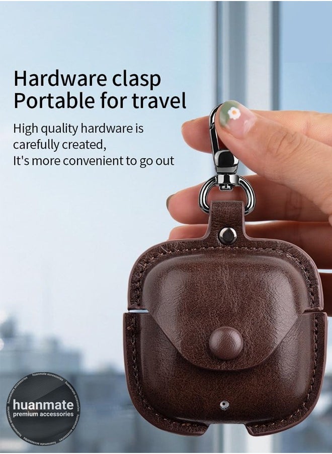 huanmate Stylish Shockproof Protection Case Cover For Huawei FreeBuds SE 2/ SE 3 Dark Brown  - Image 5