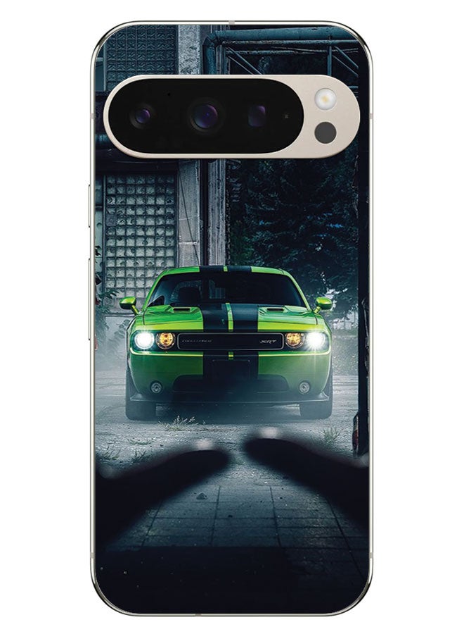 EYE CATCH Printed Protective Case Cover For Google Pixel 9 Pro  -  Green Leaves Pattern - Image 1