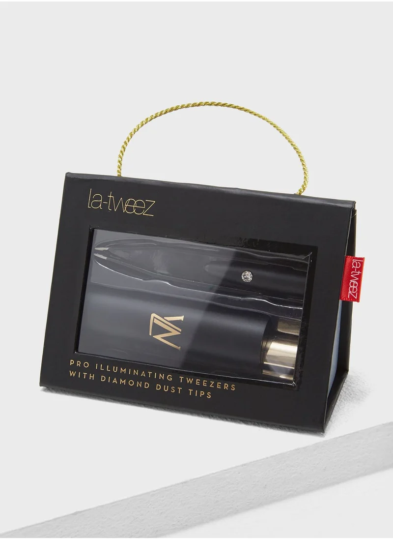 la-tweez Tweezers With Diamond Dust & Carry Case