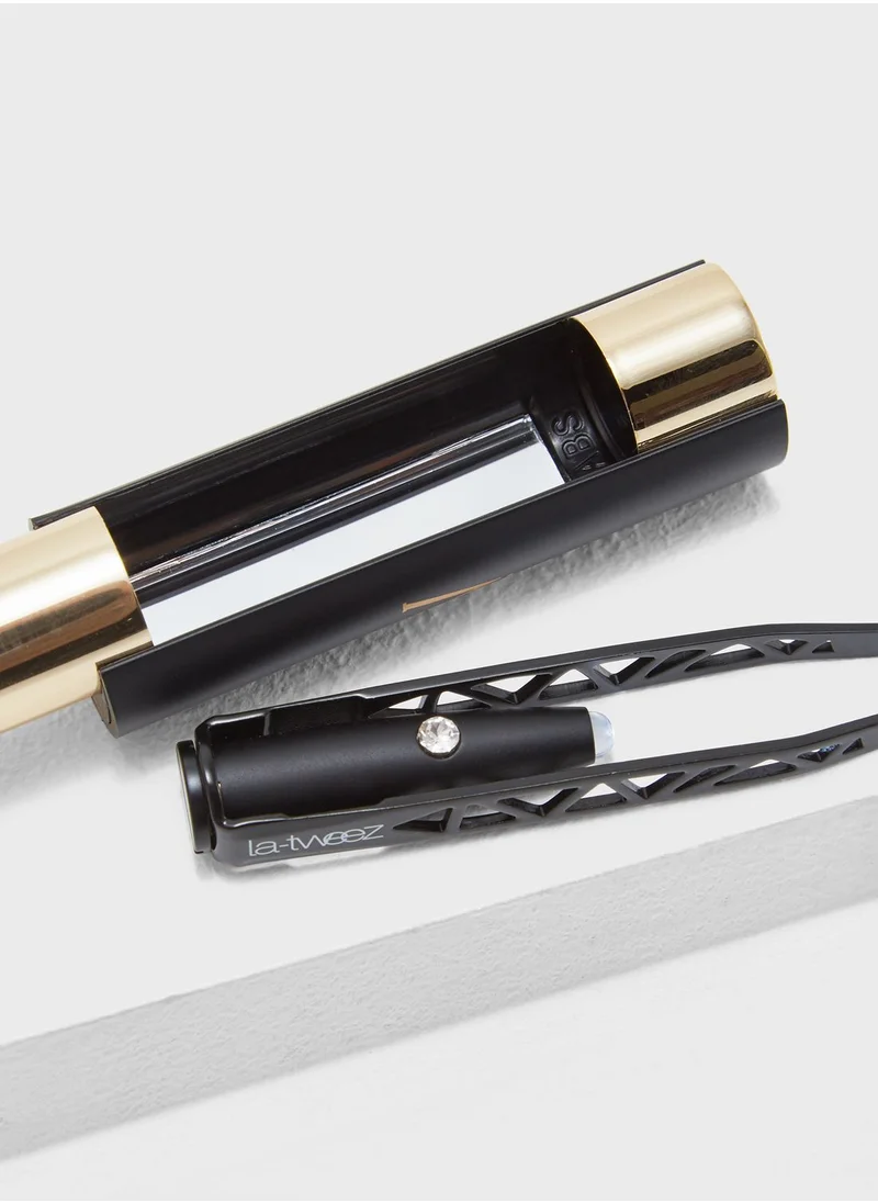 la-tweez Tweezers With Diamond Dust & Carry Case