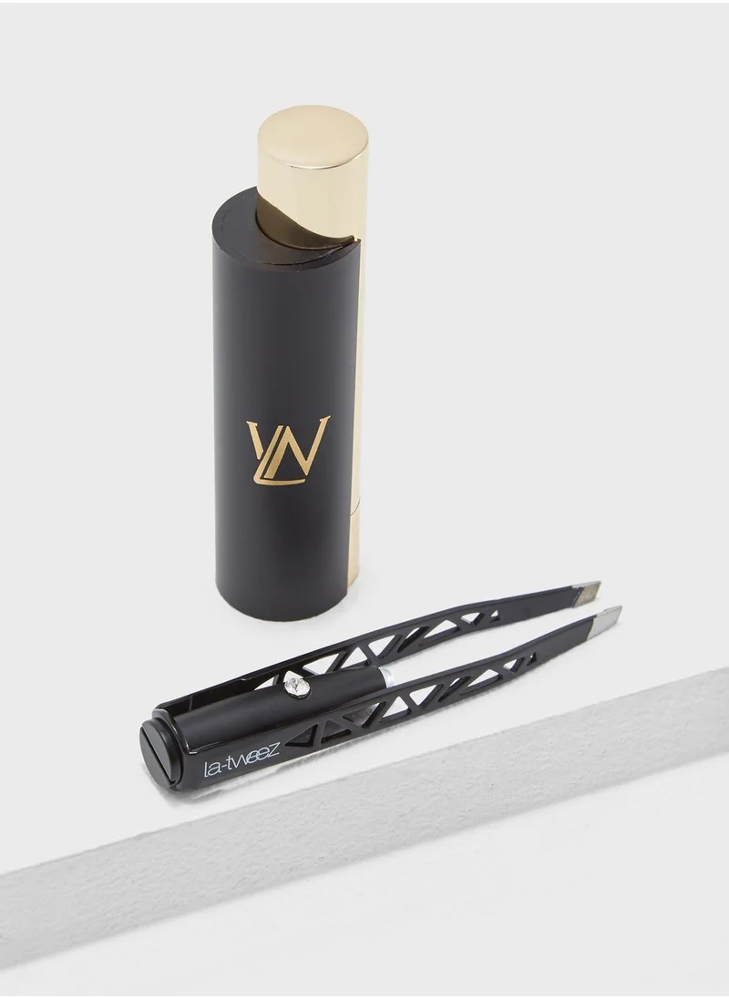 la-tweez Tweezers With Diamond Dust & Carry Case