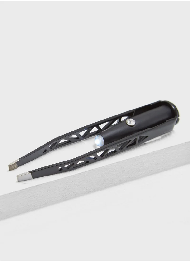 la-tweez Tweezers With Diamond Dust & Carry Case