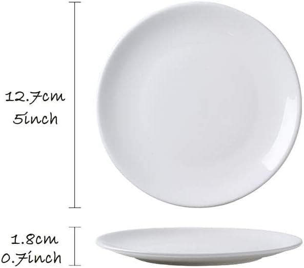 MBBITL Porcelain Appetizer Plates Set of 3 5 Inch White Dessert Salad Plates Small Dinner Plates for Sides Snack Sauce Kitchen Ceramic Serving Dishes - Image 4
