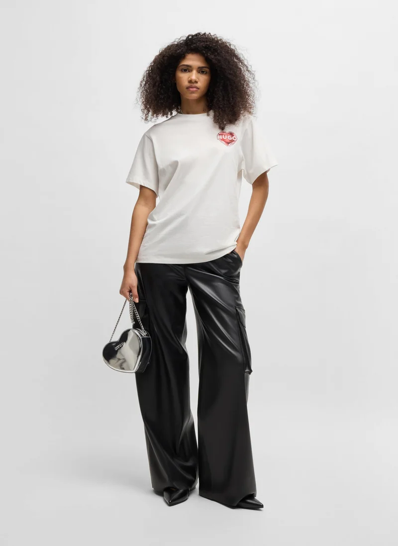 HUGO Cotton-jersey T-shirt with graphic print