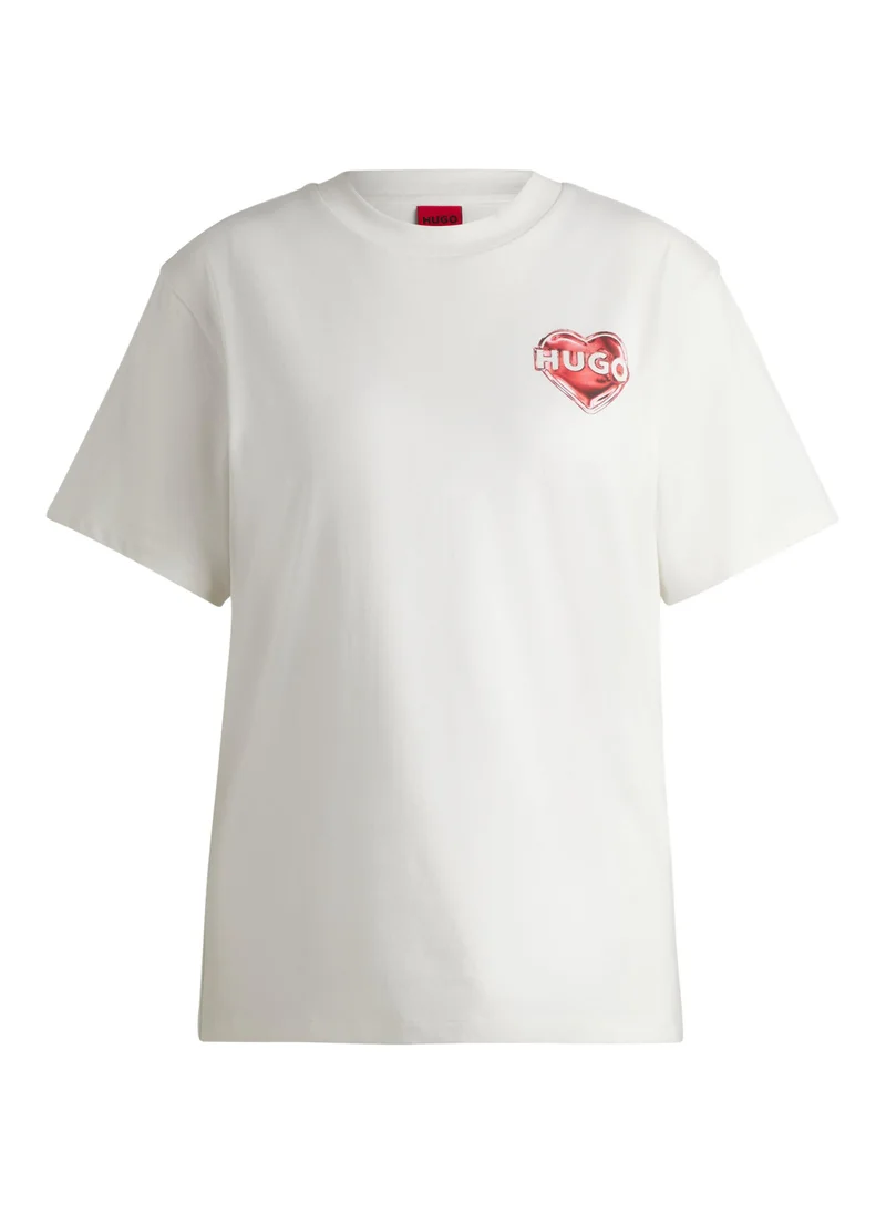 HUGO Cotton-jersey T-shirt with graphic print