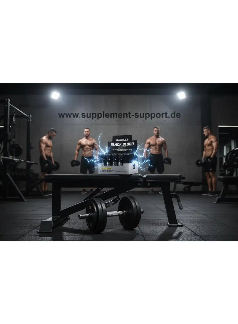 BioTechUSA Black Blood Shot Pre-Workout Food Supplement Lemonade 60ml Ready-to-Drink Shot, Sugar-Free Formula with 1500mg Beta-Alanine, 200mg Caffeine, Taurine, L-Tyrosine and Green Tea Extract - Image 3