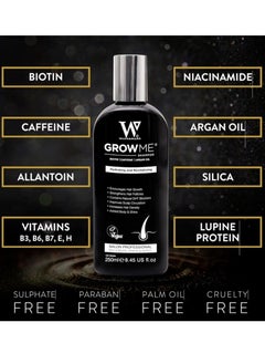 Watermans Grow Me® Shampoo - Biotin, Caffeine, Argan Oil For Hydrating And Revitalising 250Ml  - Image 3