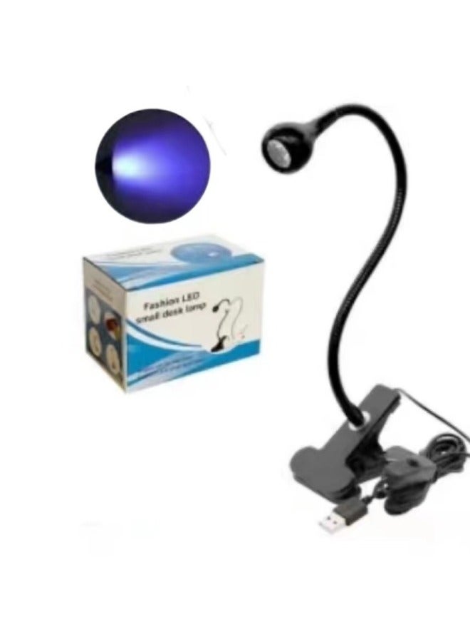 USB Raft Fishing Lamp Yellow Light Fishing Lamp Universal Gooseneck Night Fishing Lamp Fishing Lamp Yellow Light Blue Light Red Light-Color:Silver Blue Light - Image 3