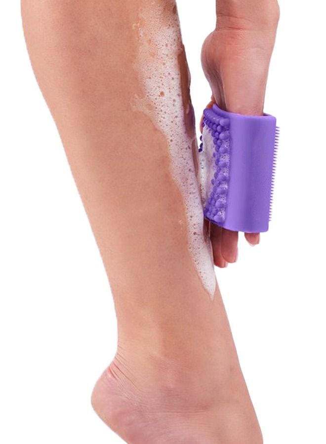 2 قطعة سيليكون أداة تنظيف متعددة الأغراض للغسيل والمطبخ والحيوانات الأليفة (برتقالي وأرجواني) - Image 3