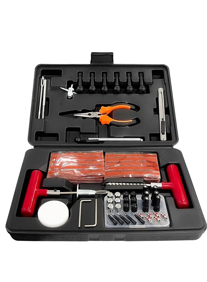 Generic Tire Repair Kit, 98pcs Heavy Duty Tire Plug Kit, Universal Tire Repair Tools to Fix Punctures and Plug Flats Patch Kit for car Motorcycle, Truck, ARB?ATV, Tractor, RV, SUV, Trailer  - Image 1