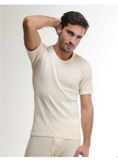 Hasyün Men's Short Sleeve Undershirt Wool Underwear 1000 