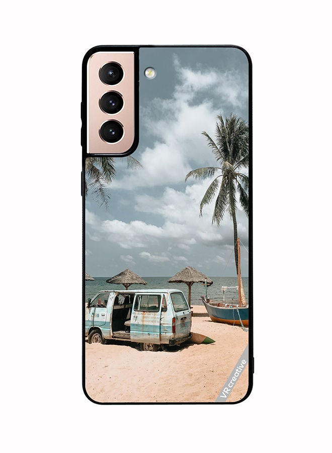 VR CREATIVE Protective Case Cover For Samsung Galaxy S21 Plus 5G Moody Summer Day Design Multicolour - Image 1
