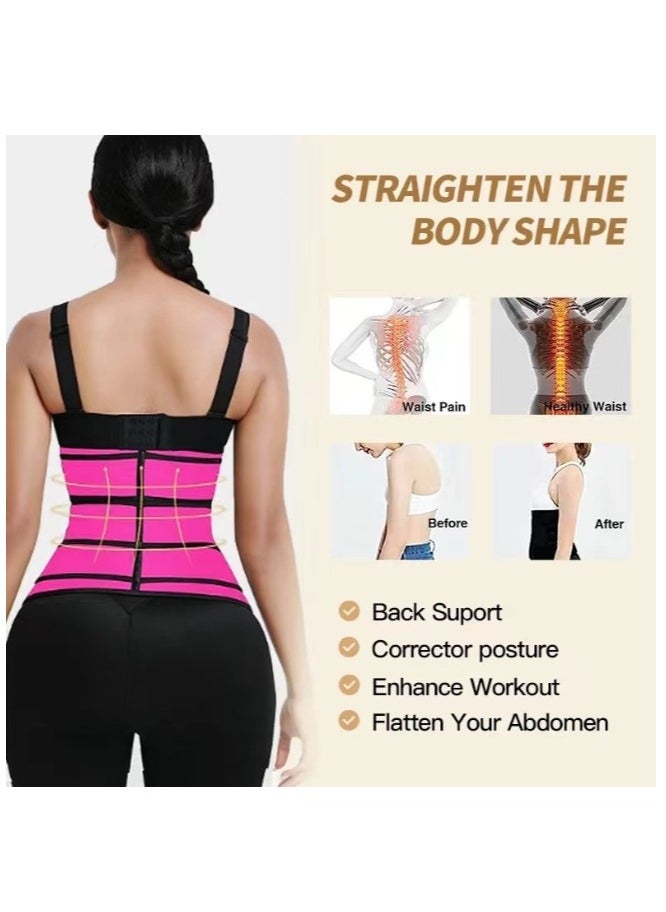 Jourvent Women's Adjustable Waist Trainer,Slimming belt, waist trimmer belt, abdominal body shaper compression wrap, women's corset waist trainer  - Image 2