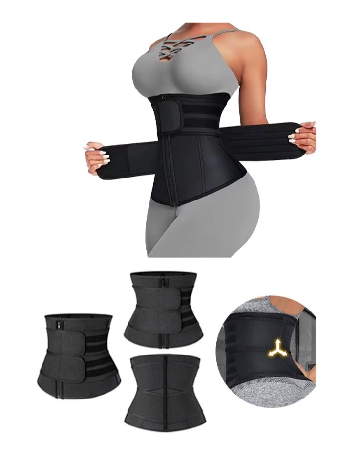 Jourvent Women's Adjustable Waist Trainer,Slimming belt, waist trimmer belt, abdominal body shaper compression wrap, women's corset waist trainer  - Image 1
