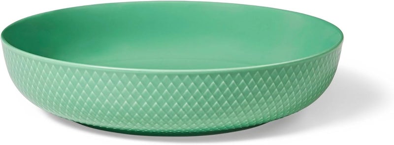Rosendahl 112 in Serving Bowl Handmade Porcelain  Dishwasher Safe Classic Rhombe Pattern Ideal for Everyday Use and Special Occasions Mix and Match Collection Green - Image 1
