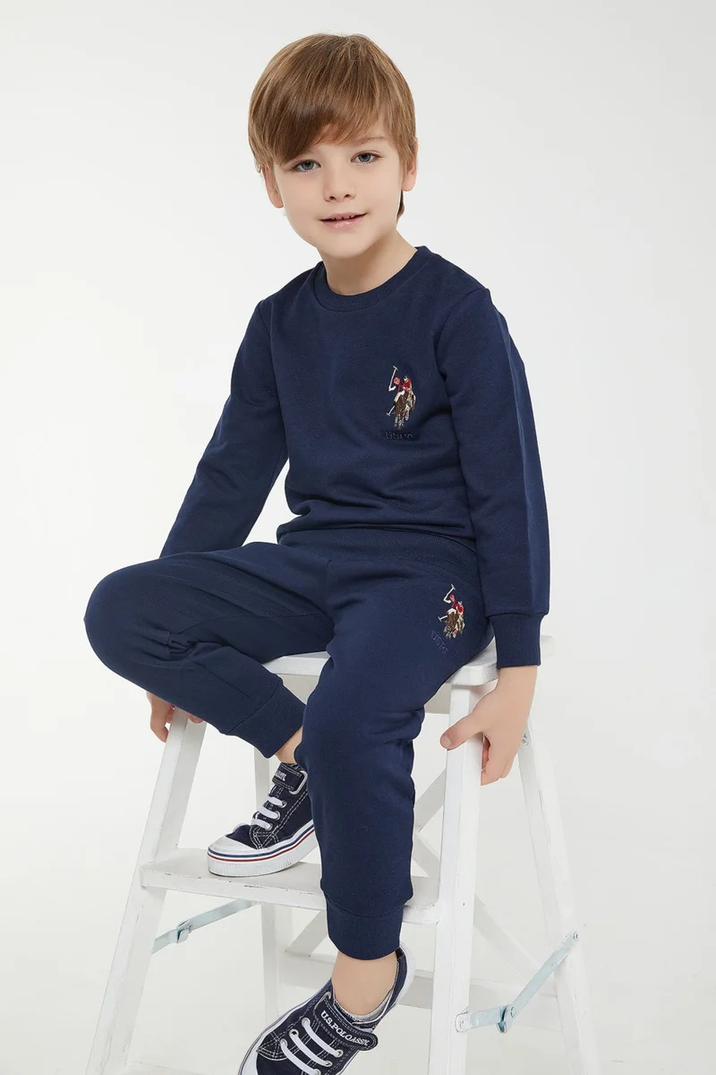 يو اس بولو اسن BASE. Polo Assn. Base. Polo Assn Licensed Classic Navy Blue Boys Crew Neck Tracksuit Suit