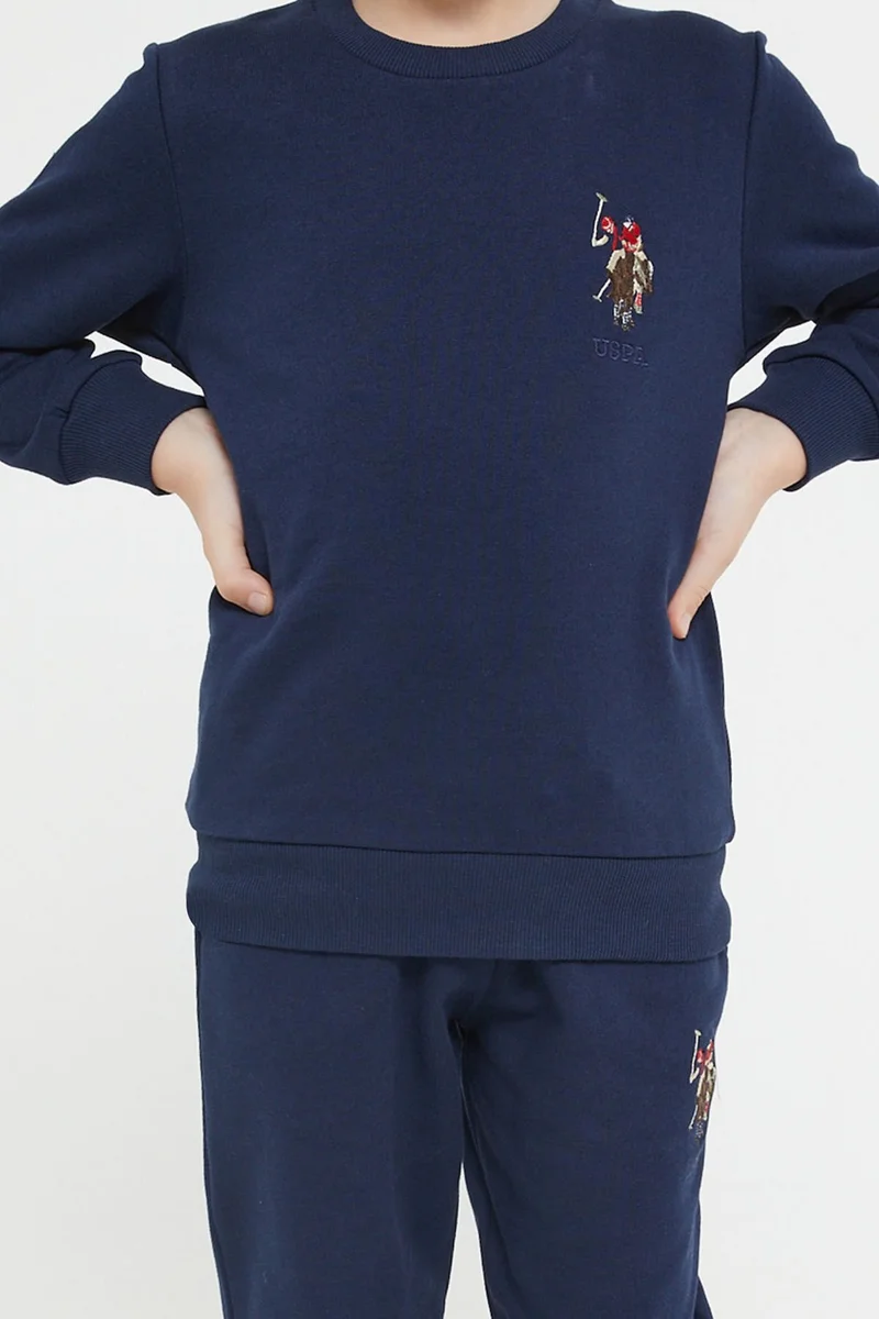 يو اس بولو اسن BASE. Polo Assn. Base. Polo Assn Licensed Classic Navy Blue Boys Crew Neck Tracksuit Suit