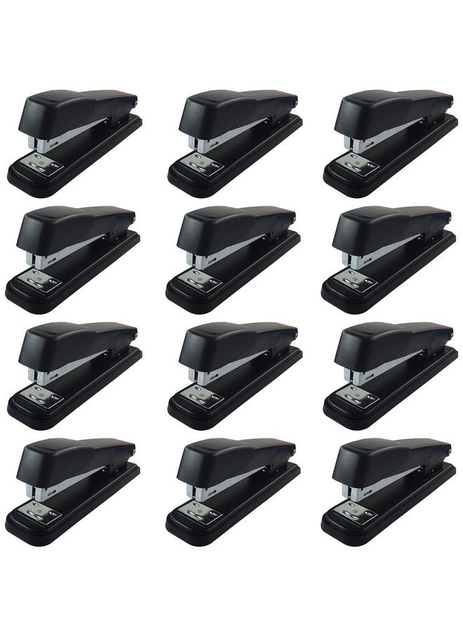 Clipco Stapler With 2000 Staples Full Desk Size Black (12-Pack)  - Image 1