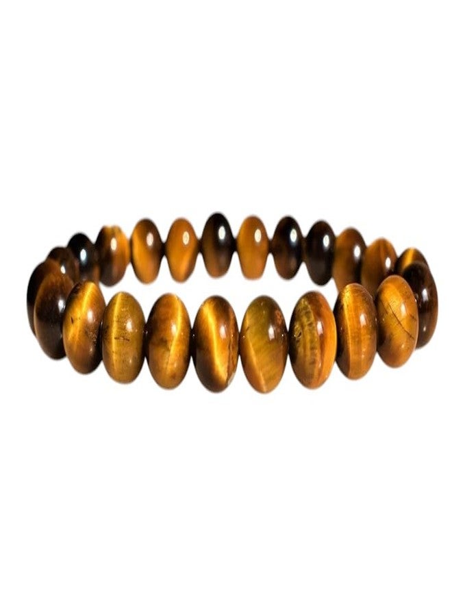 Agatesvibe سوار من أحجار عين النمر والأحجار الكريمة الطبيعية من أغيتس فايب، خرز شبه ثمين 8 مم، سوار مطاطي للجنسين، عبوة من قطعة واحدة - Image 1