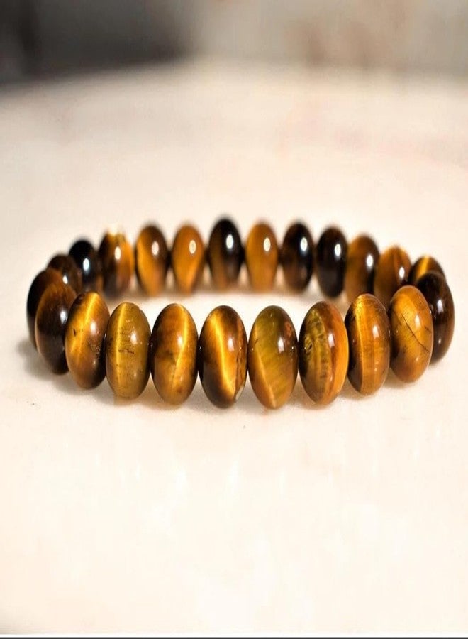 Agatesvibe سوار من أحجار عين النمر والأحجار الكريمة الطبيعية من أغيتس فايب، خرز شبه ثمين 8 مم، سوار مطاطي للجنسين، عبوة من قطعة واحدة - Image 5