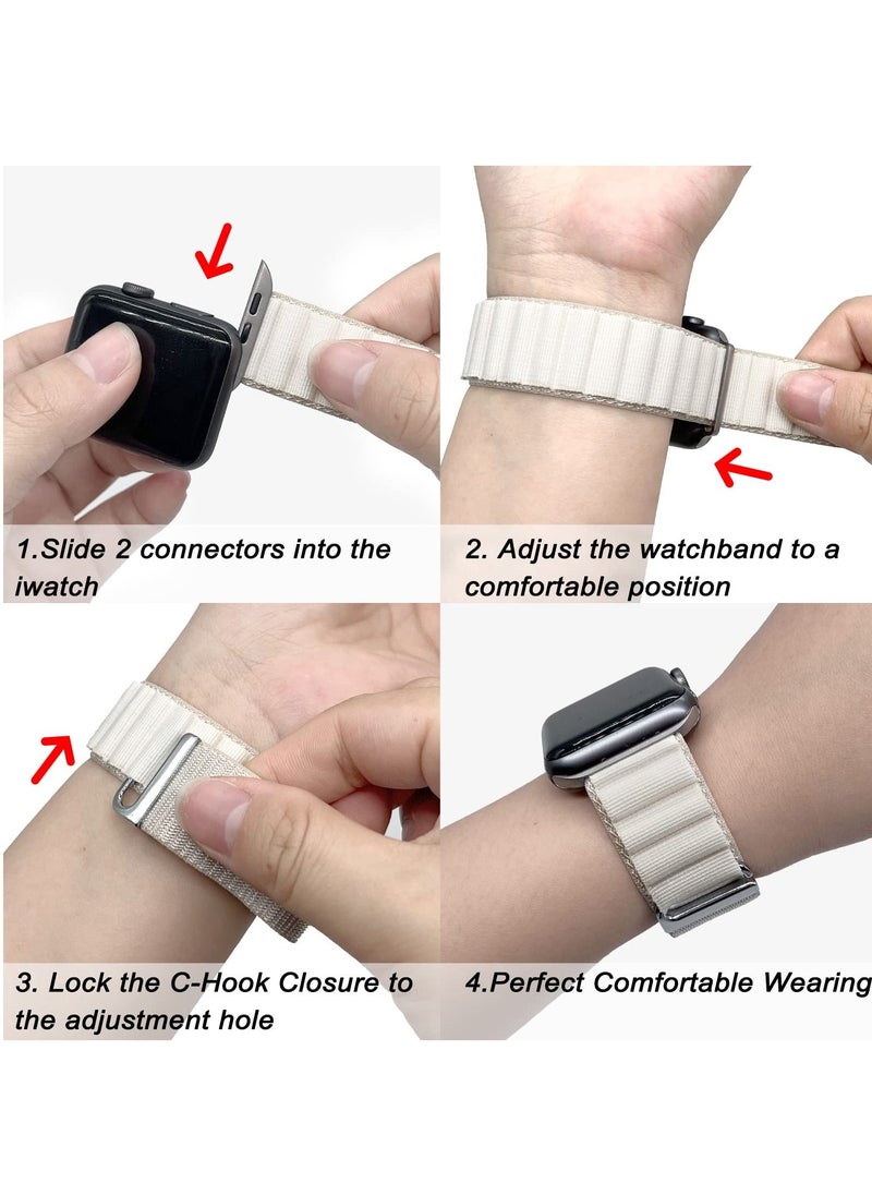 BORTONY - Apple Watch Band Alpine 3Pack Loop Band 49mm/45mm/44mm Nylon Woven Sport Strap Compatible with iWatch Series 8/Ultra/7/SE/6/5/4/3/2/8 - Image 1