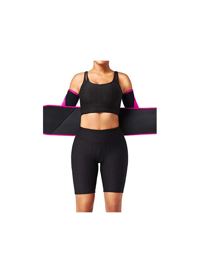 S-TOP Rose Red Fat Burning Waist Trainer Women Slimming Waist Trimmer Neoprene Belt Sport Girdle Band Gym Fitness - Image 3