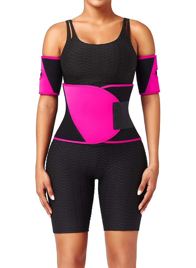 S-TOP Rose Red Fat Burning Waist Trainer Women Slimming Waist Trimmer Neoprene Belt Sport Girdle Band Gym Fitness - Image 1