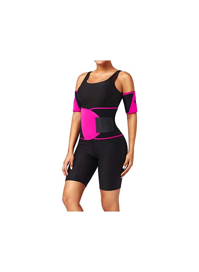 S-TOP Rose Red Fat Burning Waist Trainer Women Slimming Waist Trimmer Neoprene Belt Sport Girdle Band Gym Fitness - Image 4
