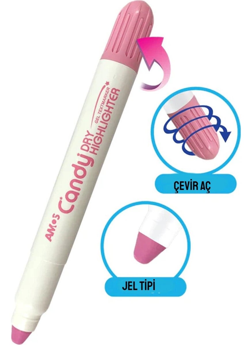 Amos - Candy Gel Highlighter Pastel Colors Pastel Pink - Image 1