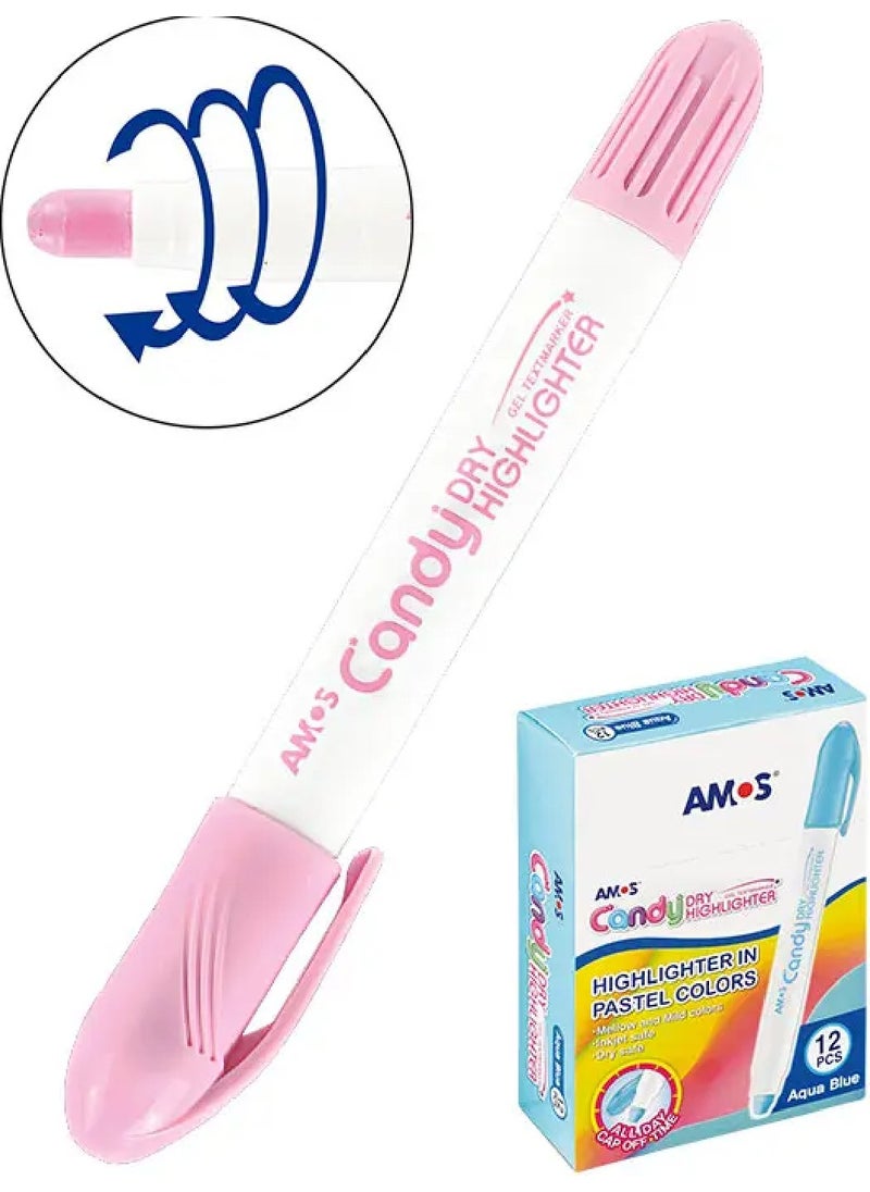 Amos - Candy Gel Highlighter Pastel Colors Pastel Pink - Image 1