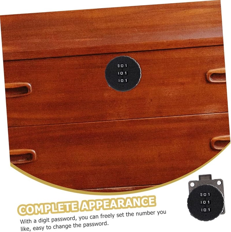 Tehaux 2 Pack قفل أمان قابل للتعديل للخزائن والأدراج للمكتب المنزلي وطاولة السرير. - Image 4