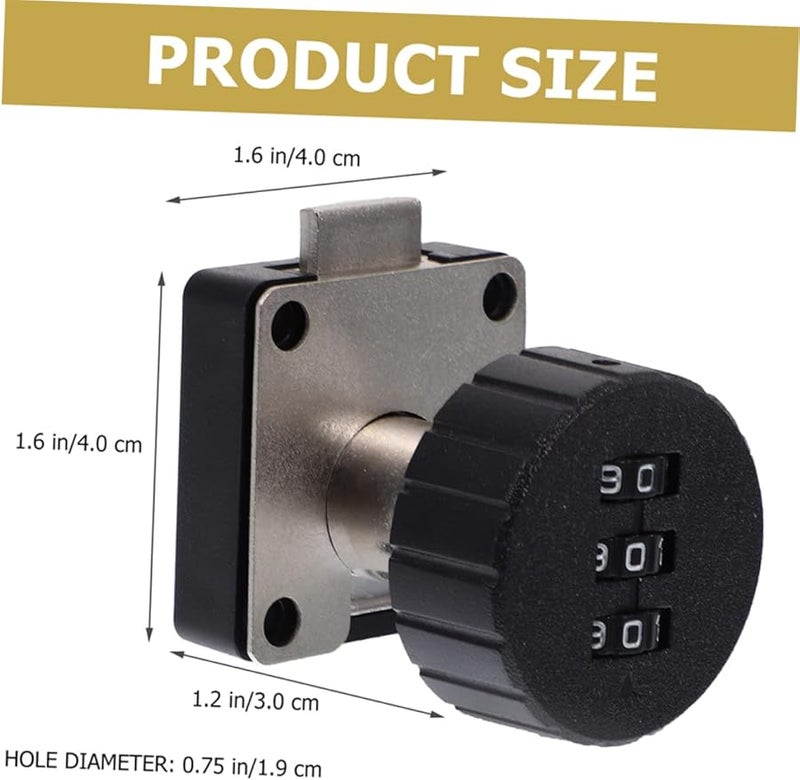 Tehaux 2 Pack قفل أمان قابل للتعديل للخزائن والأدراج للمكتب المنزلي وطاولة السرير. - Image 3