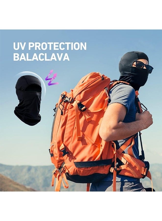 Generic 3Pcs Balaclava Face Mask, Adjustable Windproof Dustproof UV Protection Face Cover for Men Women Skiing Snowboarding Cycling Hiking, Black, Navy Blue, Grey  - Image 2