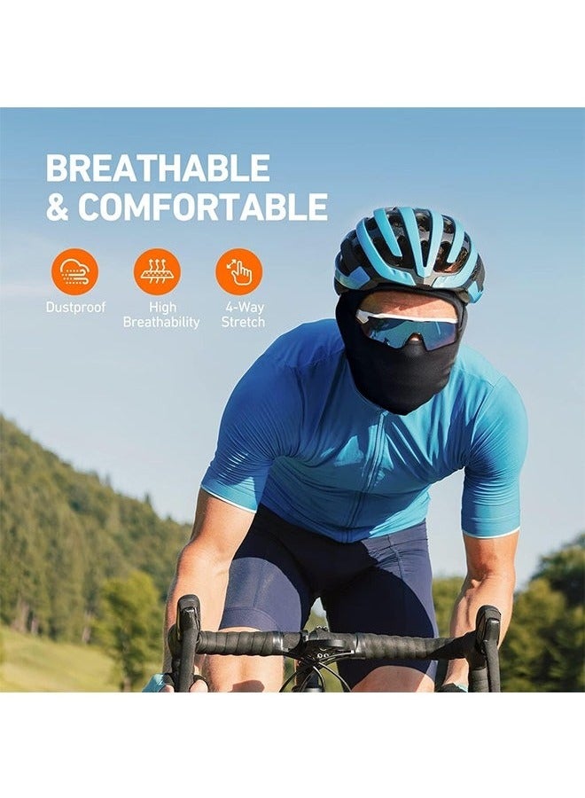 Generic 3Pcs Balaclava Face Mask, Adjustable Windproof Dustproof UV Protection Face Cover for Men Women Skiing Snowboarding Cycling Hiking, Black, Navy Blue, Grey  - Image 3