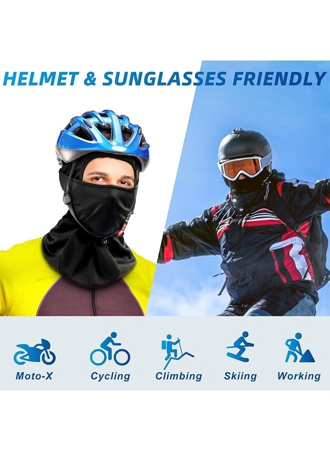 Generic 3Pcs Balaclava Face Mask, Adjustable Windproof Dustproof UV Protection Face Cover for Men Women Skiing Snowboarding Cycling Hiking, Black, Navy Blue, Grey  - Image 5