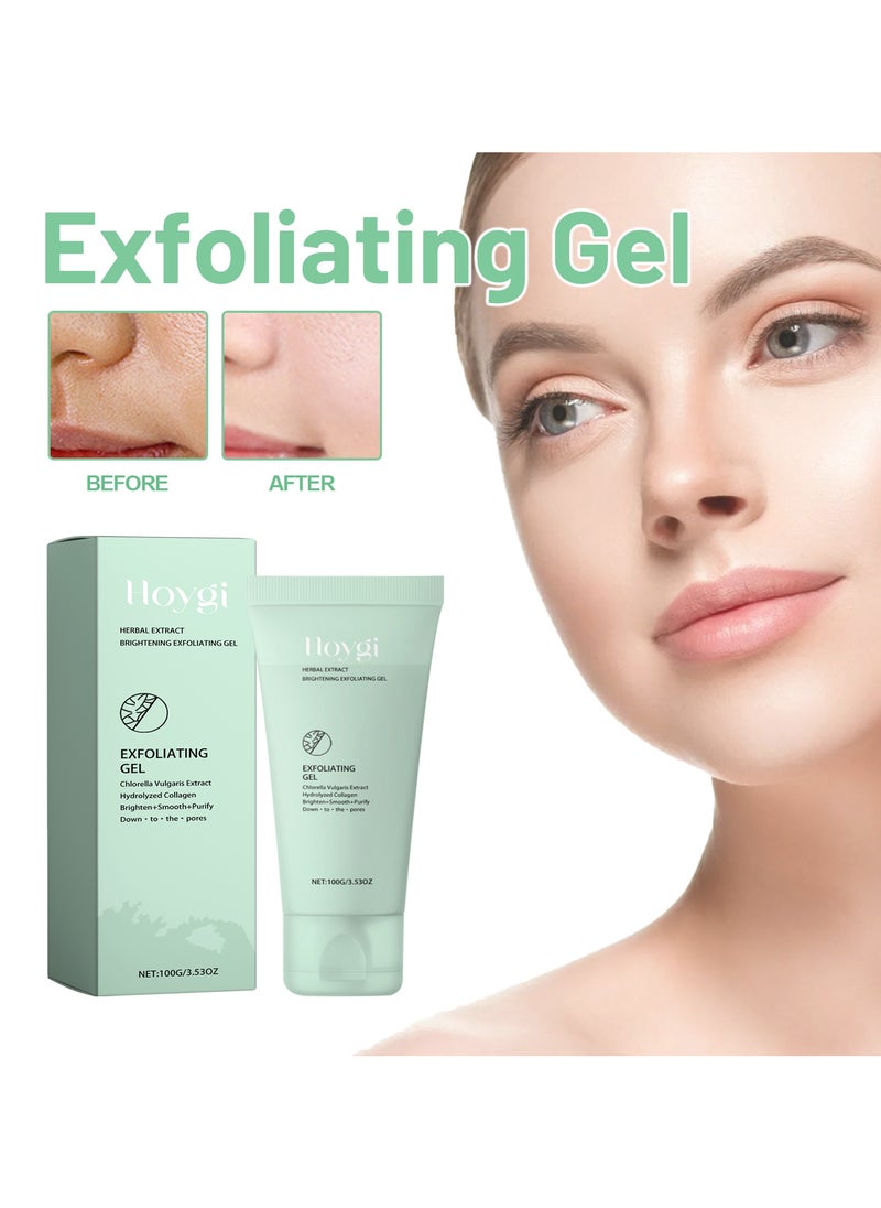 Herbal Exfoliating Gel | Gentle Pore-Cleaning & Blackhead Removal, Shrink Pores & Brighten Skin