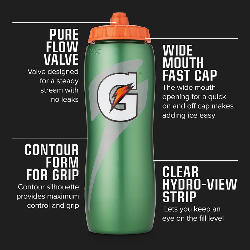Gatorade زجاجة ضغط غاتوريد، خضراء، خالية من BPA، بأحجام متعددة - Image 2