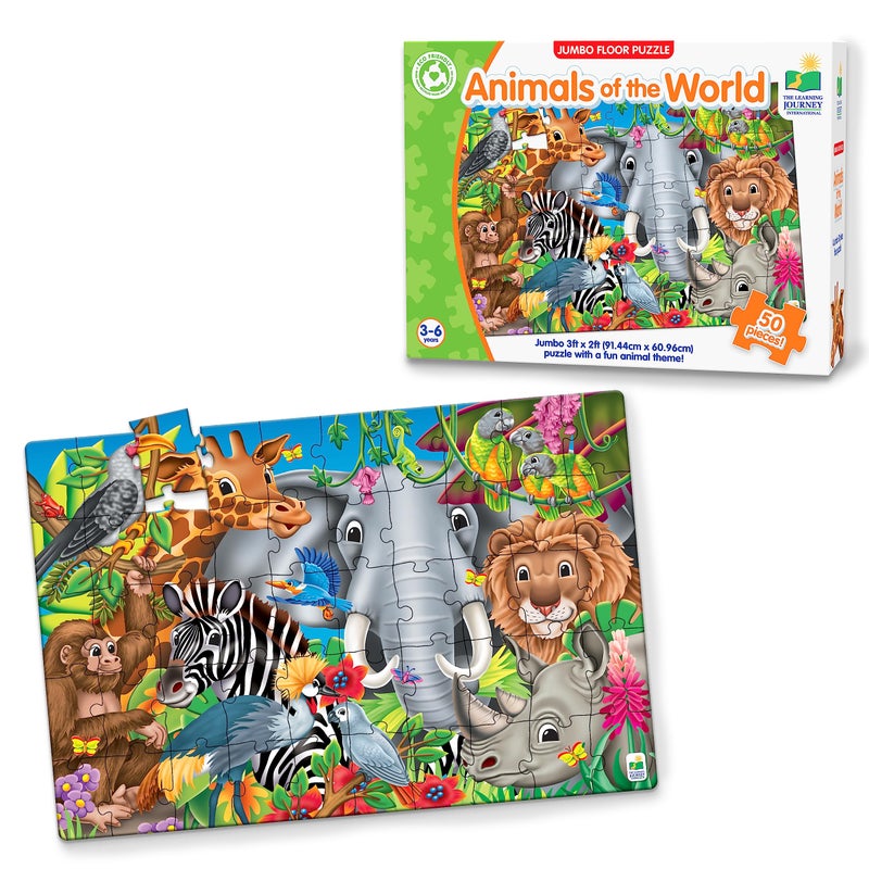 Animals Of The World Jumbo Floor Puzzle By The Learning Journey