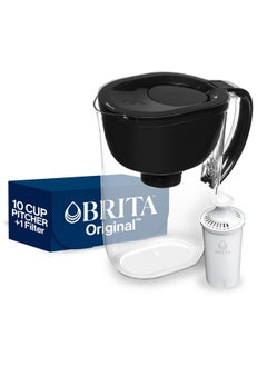 BRITA Brita Everyday Standard Water Filter Pitcher with SmartLight Filter Change Indicator, Reduces Copper, Cadmium and Mercury Impurities, Includes 1 Filter, BPA-Free, Lasts 2 Months, 10-Cup, Black  - Image 1