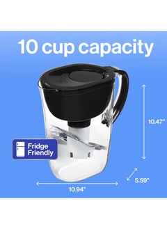 BRITA Brita Everyday Standard Water Filter Pitcher with SmartLight Filter Change Indicator, Reduces Copper, Cadmium and Mercury Impurities, Includes 1 Filter, BPA-Free, Lasts 2 Months, 10-Cup, Black  - Image 4