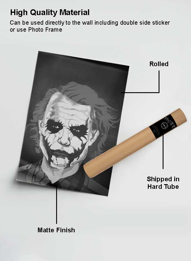 LOWHA Poster Painting Art With Four Separate Pieces Of Double-Sided Stickers Joker For Home Bedroom Living Room And Office Decor  - Image 2