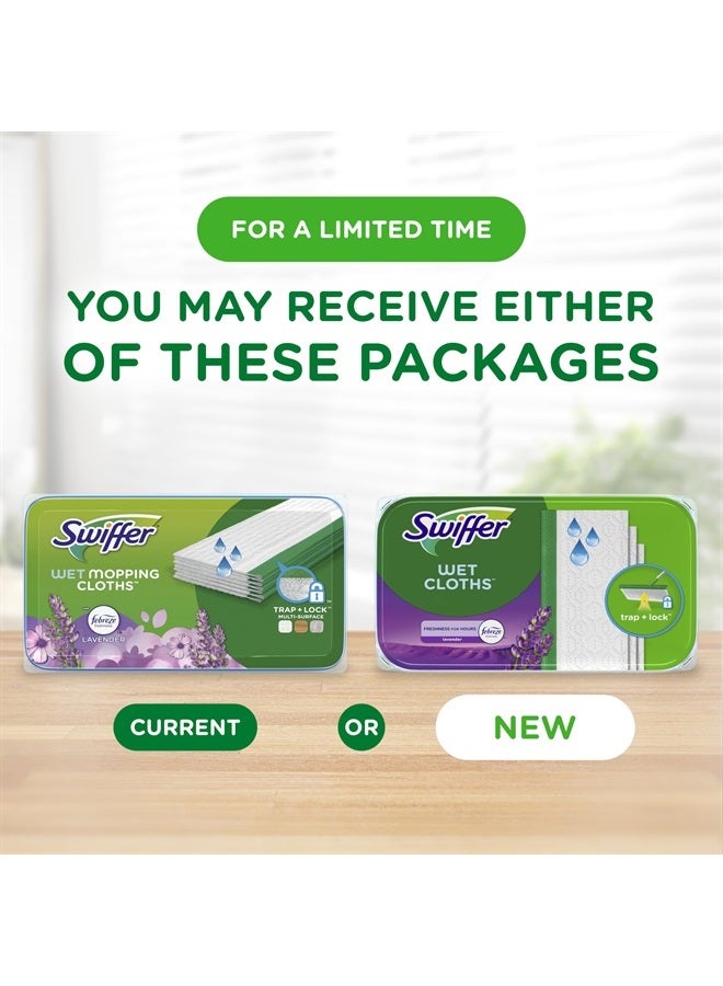 Swiffer منظف، إعادة تعبئة وسادة المسح الرطب، رائحة لافندر فابريز والفانيليا والراحة، 24 قطعة (عبوة من 1) قد تختلف العبوة - Image 2