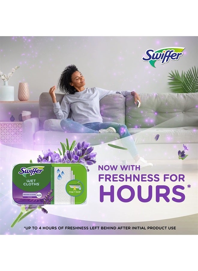 Swiffer منظف، إعادة تعبئة وسادة المسح الرطب، رائحة لافندر فابريز والفانيليا والراحة، 24 قطعة (عبوة من 1) قد تختلف العبوة - Image 5