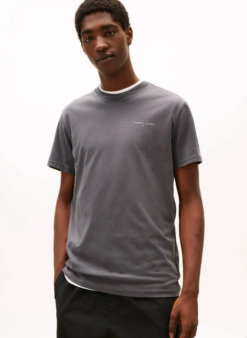 Linear Logo Slim Crew Neck T-Shirt