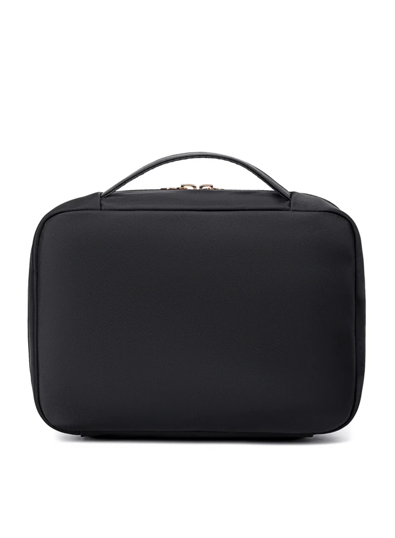 شانتريا حقيبة مكياج نسائية خفيفة الوزن مقاومة للماء متعددة الوظائف بجيوب وفتحة  درجة