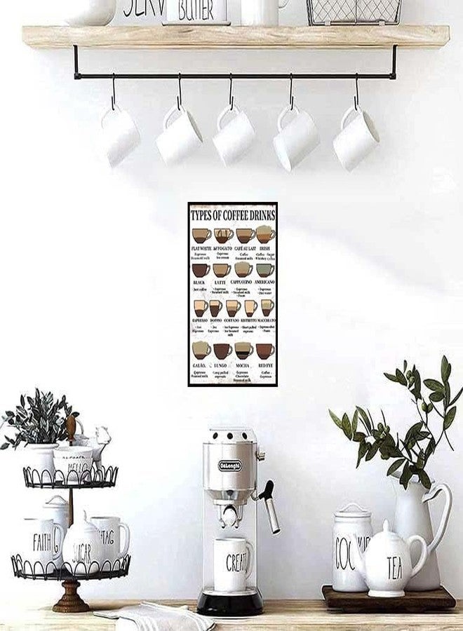 Flyhaw Vintage Coffee Signs Types Of Coffee Drinks Metal Tin Sign Coffee Drinks Knowledge Poster Coffee Bar Decor For Coffee Menu Cafe Coffee Lover Gift 8x12 Inch - Image 4