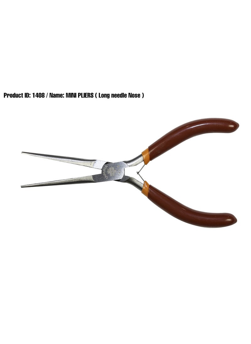 Taparia Taparia 1408 Long Needle Nose Mini Plier SilverBrown  - Image 3