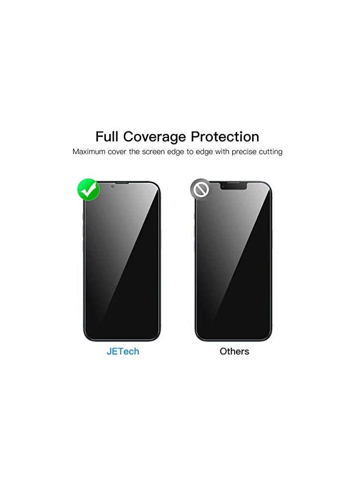JETech Privacy Full Coverage Screen Protector for iPhone 14 6.1-Inch, Anti-Spy Tempered Glass Film, Edge to Edge Protection Case-Friendly, 2-Pack - Image 4