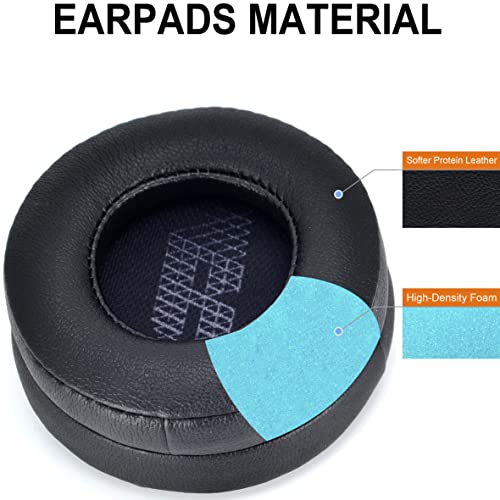 defean Live 400 BT Earpads - defean Replacement Ear Pads Cover Cushions Foam Compatible with JBL Live 400BT On-Ear Wireless Headphones,High-Density Noise Cancelling Foam,Softer Leather (Black) - Image 3